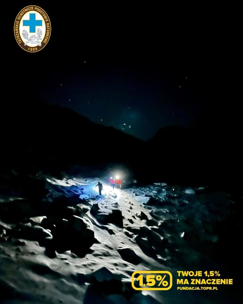 Nocna akcja poszukiwawcza w Tatrach