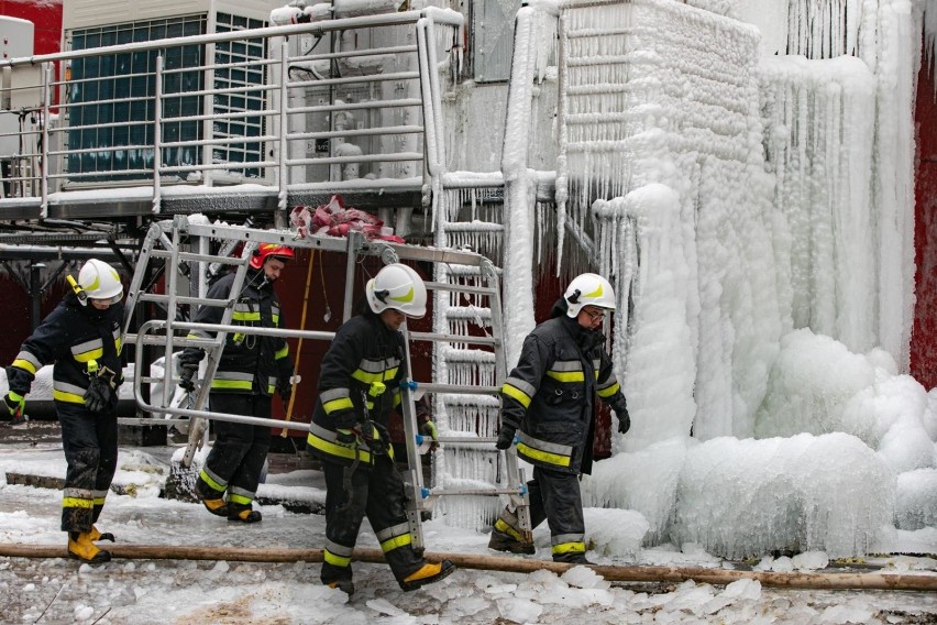 Spalony budynek Archiwum Urzędu Miasta Krakowa przy ulicy Na...