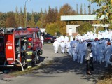 Pożar i rozszczelnienie instalacji w zakładach mięsnych - ćwiczenia [zdjęcia]