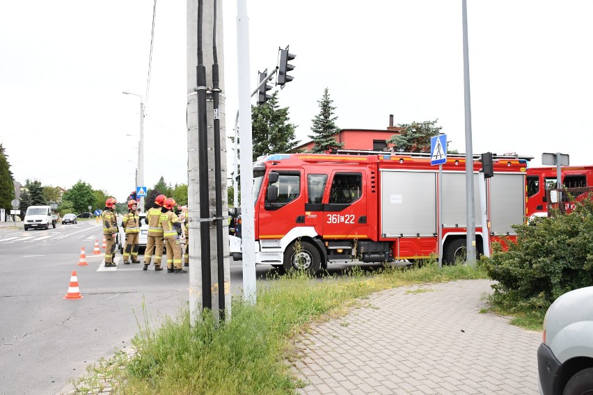 Zderzenie trzech samochodów we Włocławku