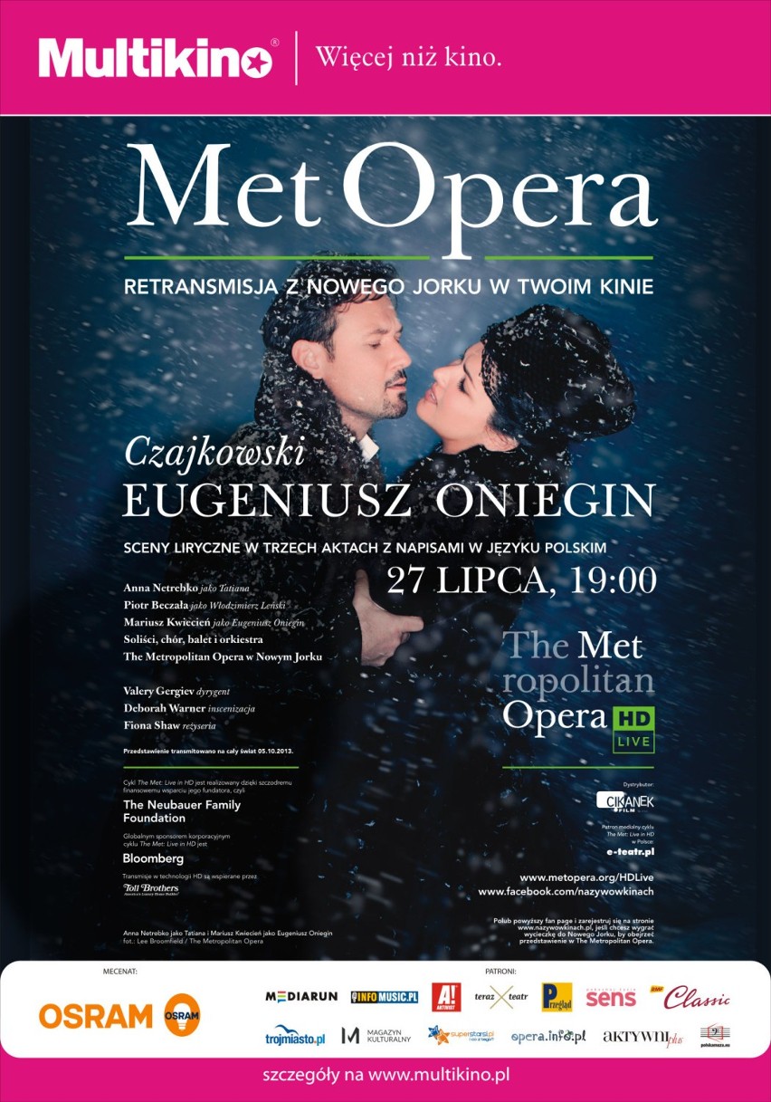 Eugeniusz Oniegin - Piotra Czajkowskiego to opera, która...