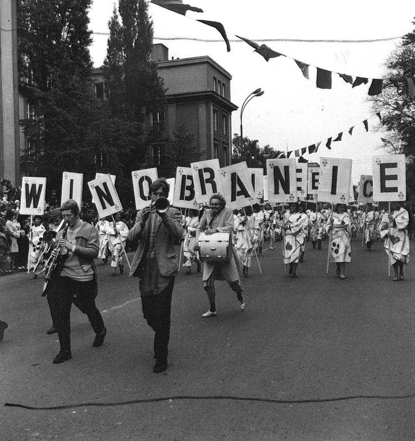 A tu już korowód winobraniowy z lat. 70. ubiegłego wieku,...