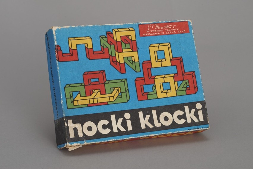 Zestaw do zabawy „hocki-klocki”, l. 60-70 XX w.