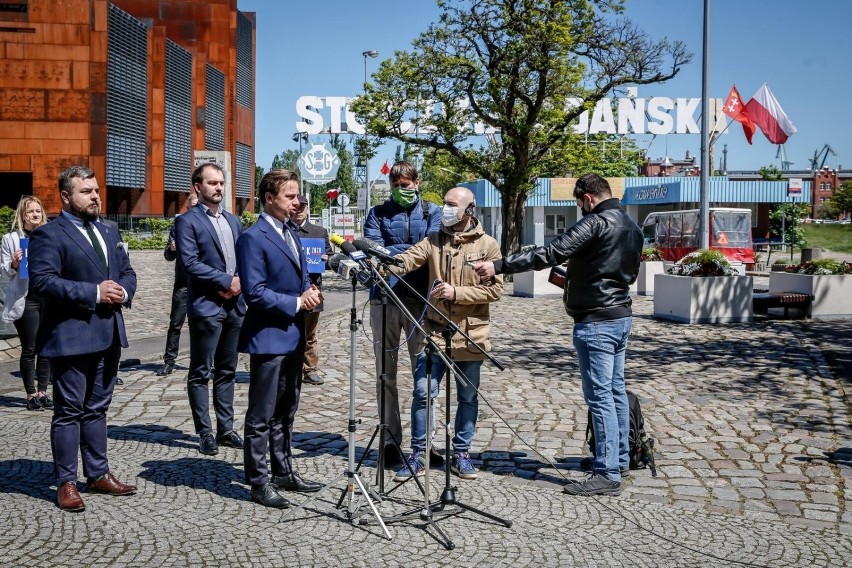 29.05.2020  gdansk. krzysztof bosak z wizyta na pomorzu....