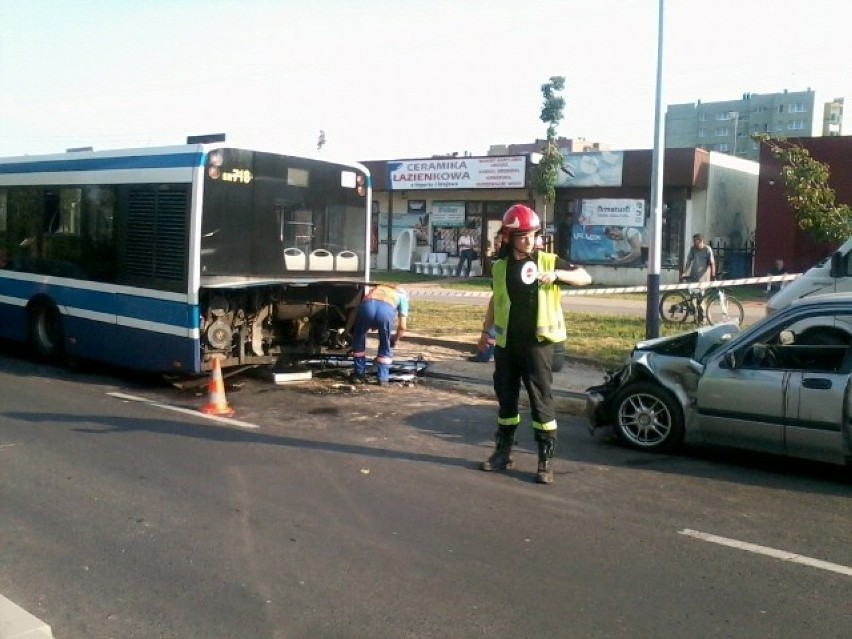 Wypadek na al. Andersa w Krakowie.