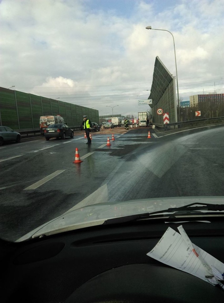 Katowice: Stłuczka na A4... i zamknięta autostrada