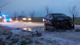 Wypadek między Puckiem a Celbowem (4.01.2017). Fiat zderzył się z oplem | ZDJĘCIA, WIDEO