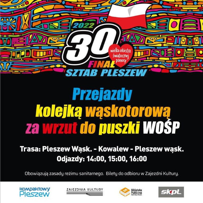 30. Finał WOŚP w powiecie pleszewskim - niedzielny rozkład jazdy