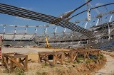 Budowa stadionu Śląskiego. Przygotowania do opuszczenia lin