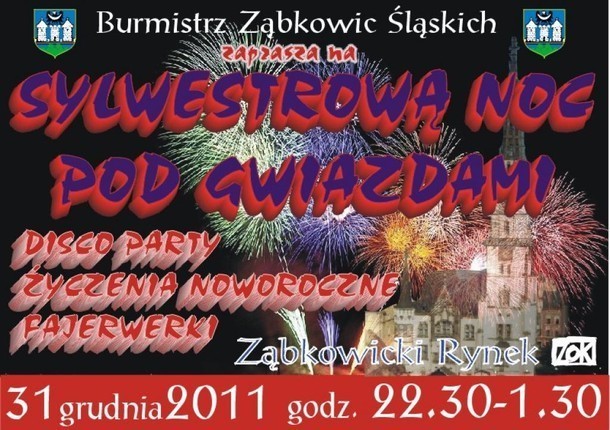 Pod gwiazdami witać nowy rok będą też mieszkańcy Ząbkowic...