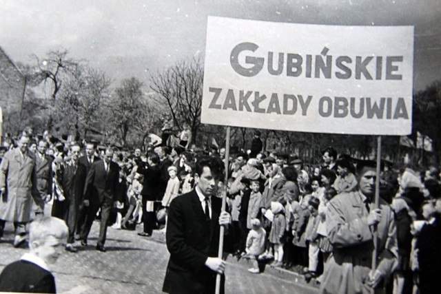 Pochody 1-majowe w Gubinie w latach 50, 60 i 70-tych.