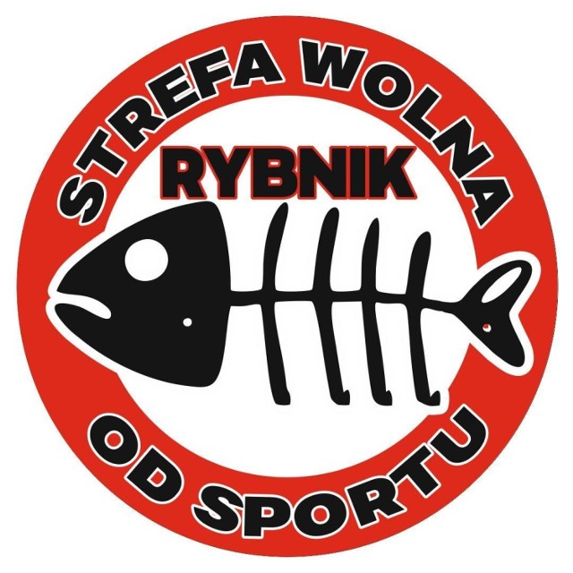 "Rybnik strefa wolna od sportu". Naklejka ze szkieletem ryby robi furorę wśród internautów z Rybnika