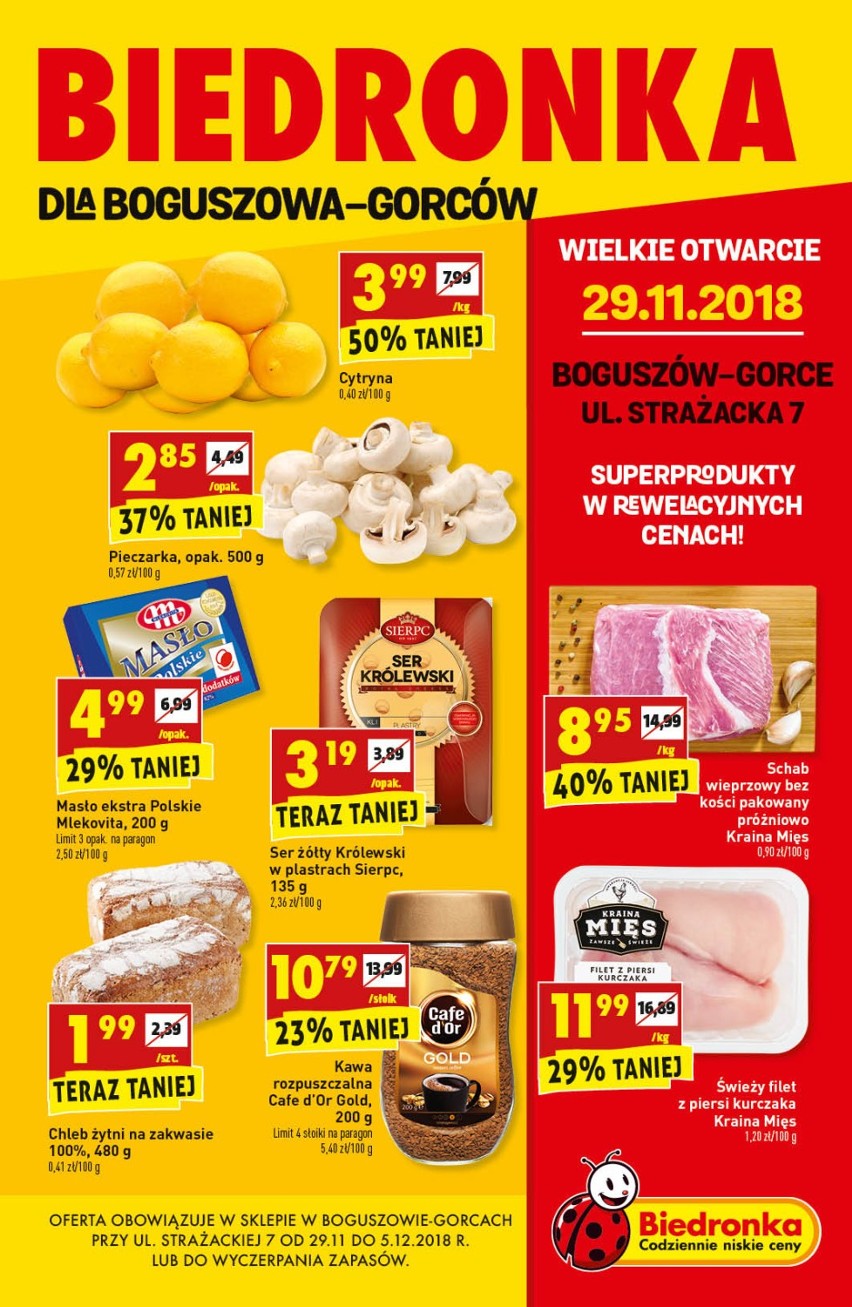 Promocje w Biedronce w Boguszowie-Gorcach