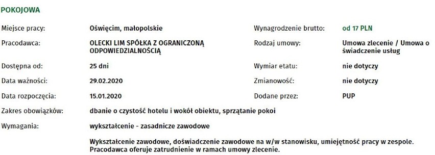 Czy warto pracować za takie pieniądze? TOP 5 najgorzej płatnych ofert pracy w powiecie oświęcimskim