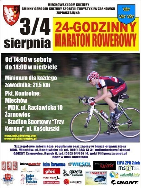 Maraton rowerowy w Żarnowcu: Zobacz program
