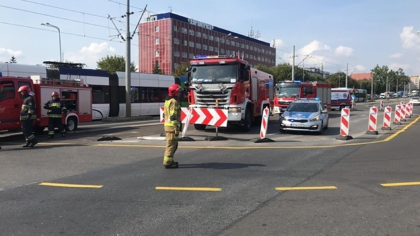 Wypadek na rondzie na ul. Energetyków