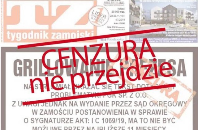 Tygodniki lokalne z całej Polski publikują zablokowane teksty „Tygodnika Zamojskiego"