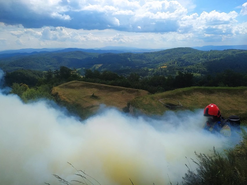 Pożar na strzelnicy  w Twierdzy Srebrna Góra