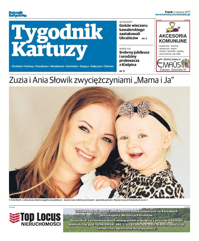 2 czerwca w sprzedaży nowy "Tygodnik Kartuzy", dodatek lokalny "Dziennika Bałtyckiego".
