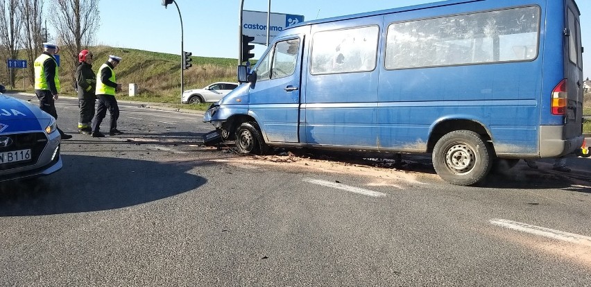 Kolizja na ul. Krygiera w Szczecinie