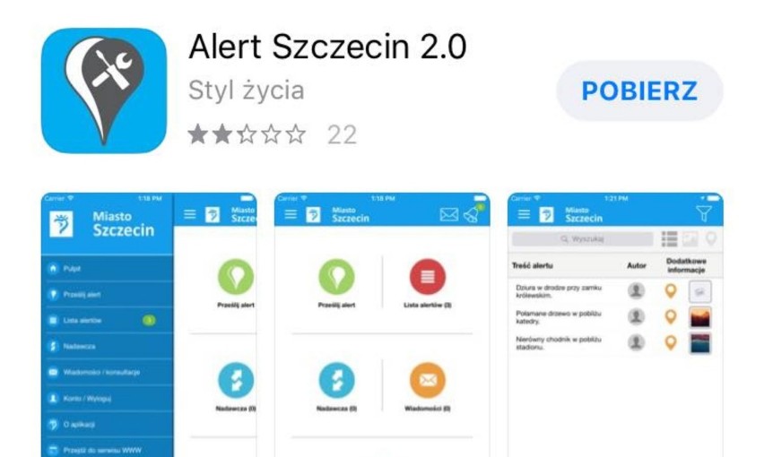 Aplikacja Alert Szczecin tylko na iOS? W telefonach z androidem na razie niedostępna 