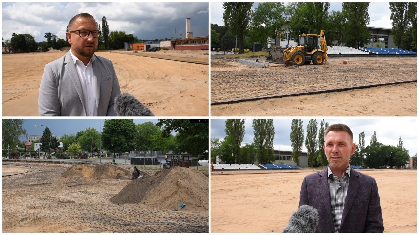 W Golubiu-Dobrzyniu trwa remont stadionu. Inwestycja za ponad 12 mln zł. Zobacz wideo
