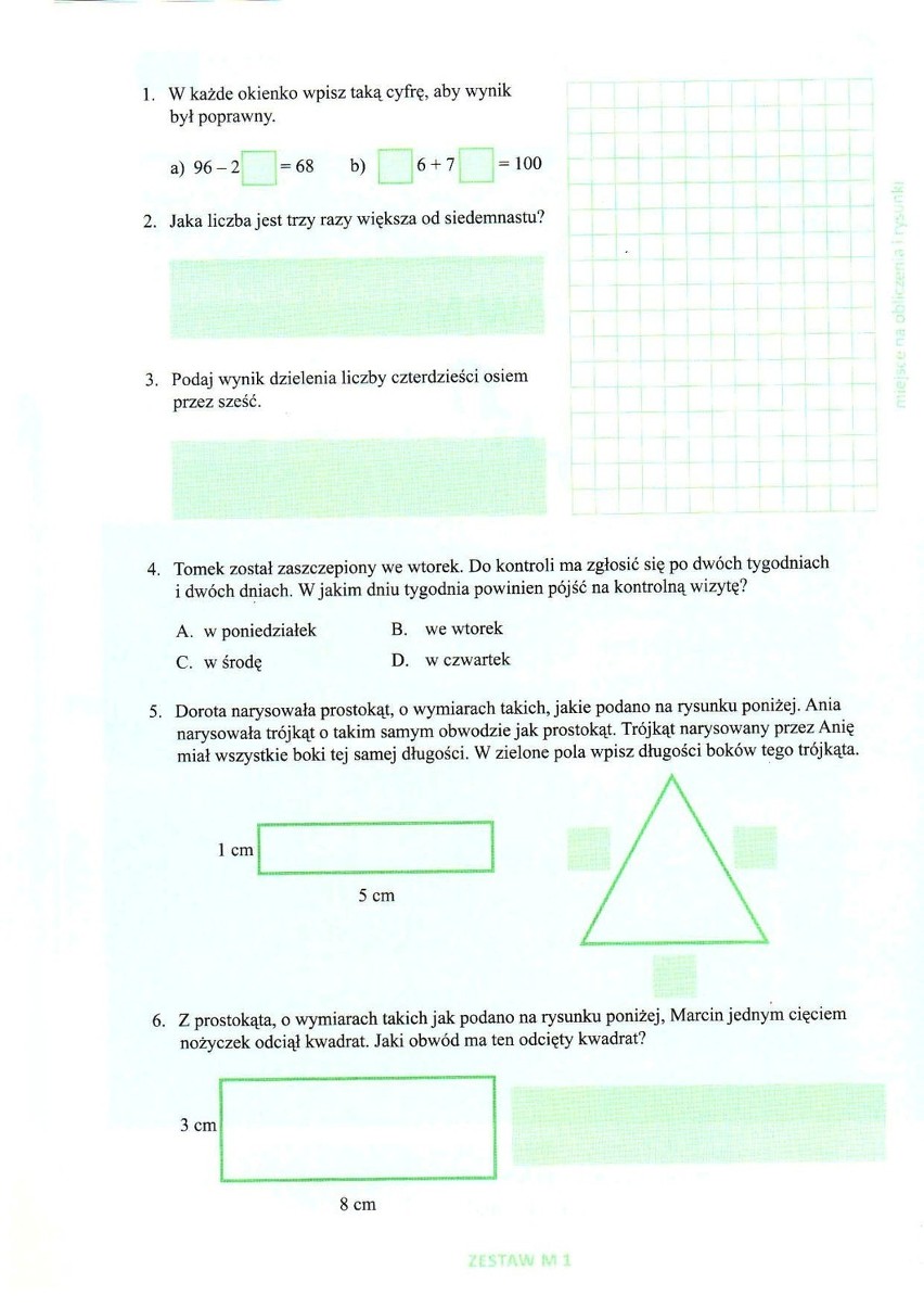 MATEMATYKA - ZESTAW M1