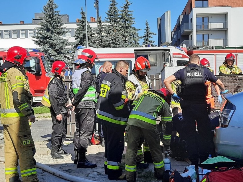 Jedna osoba została ranna w wyniku wybuchu przy ul....