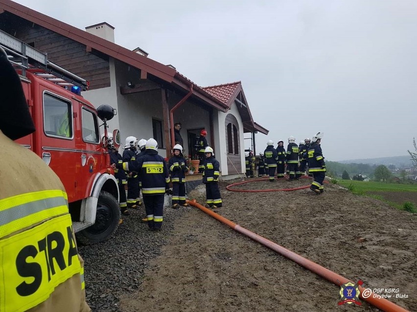 Pożar kotłowni w domu. W powietrzu unosił się szkodliwy dym