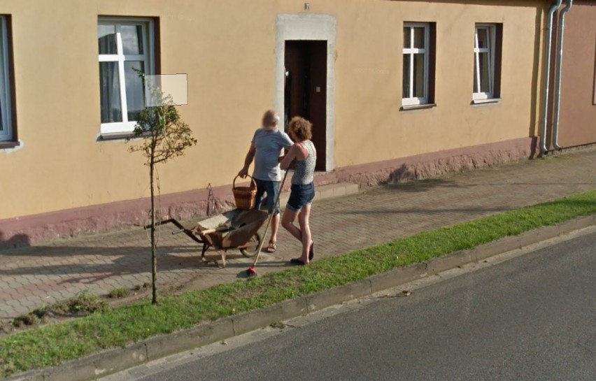 Mieszkańcy Margonina na Google Street View  [FOTO]