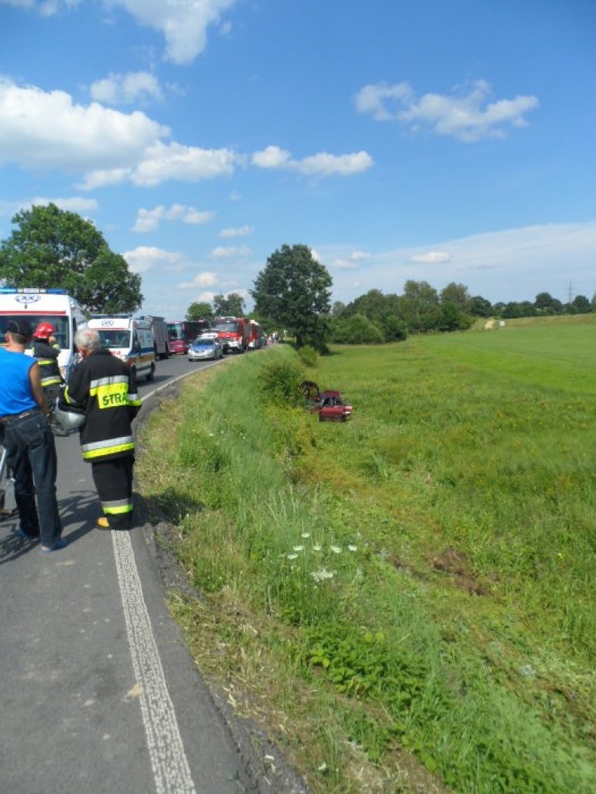 Wypadek w Bojszowach. 5 osób rannych