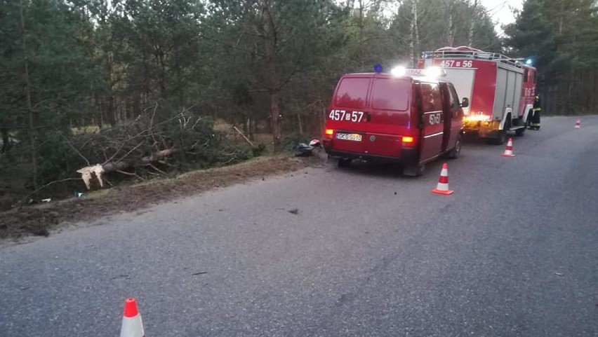Wypadek na trasie Wdzydze Tucholskie-Borsk. Nie żyje motocyklista