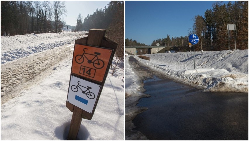 Ścieżki rowerowe w Słupsku kontra ścieżki rowerowe w gminie [ZDJĘCIA]