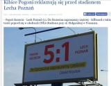 "Do Szczecina zapraszamy częściej". Kibice Pogoni wykupili billboard przed stadionem w Poznaniu