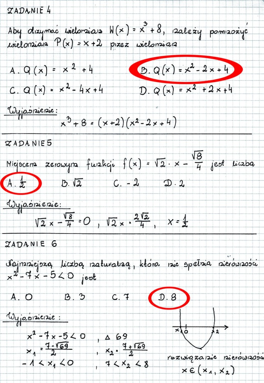 Matura 2014: test z matematyki na poziomie podstawowym
