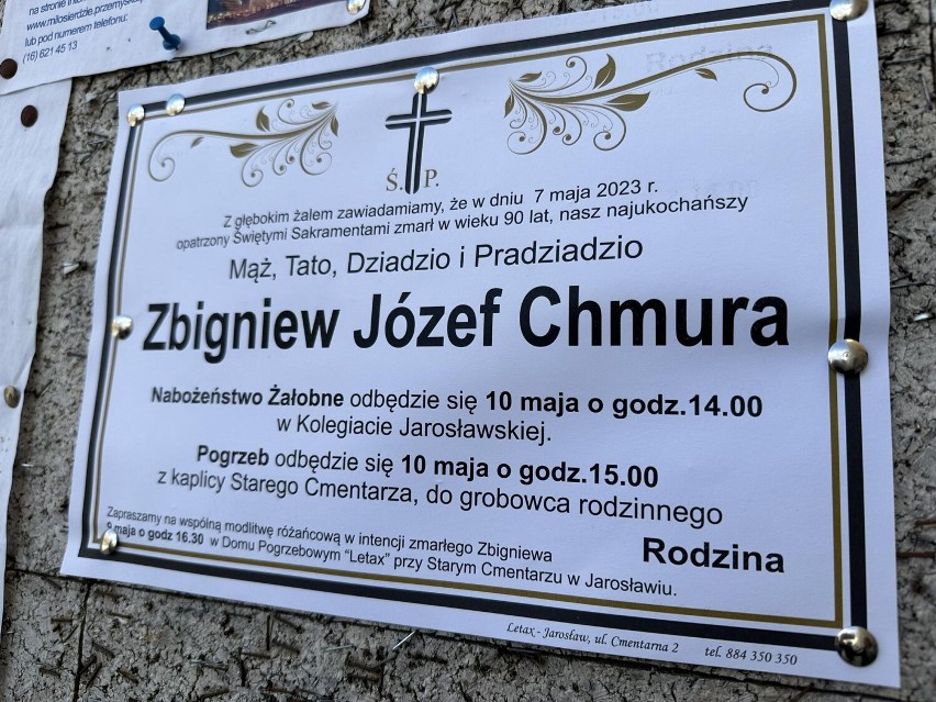 Mieszkańcy Jarosławia, którzy zmarli w ostatnich dniach. Zobacz ich klepsydry [KLEPSYDRY, 1.05.2023 - 15.05.2023]