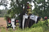 Tragedia na drodze. Śmiertelny wypadek pod Oleśnicą. Ciężarówka uderzyła w drzewo. Nie żyje 34-letni kierowca