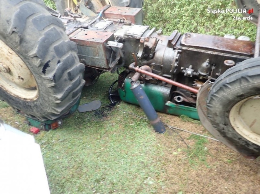 Tragedia w Porębie. Nie żyje traktorzysta przygnieciony...