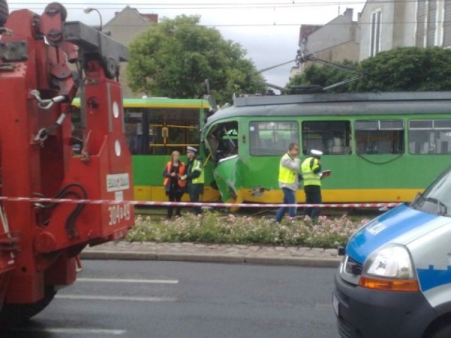 W Poznaniu zderzyły się dwa tramwaje