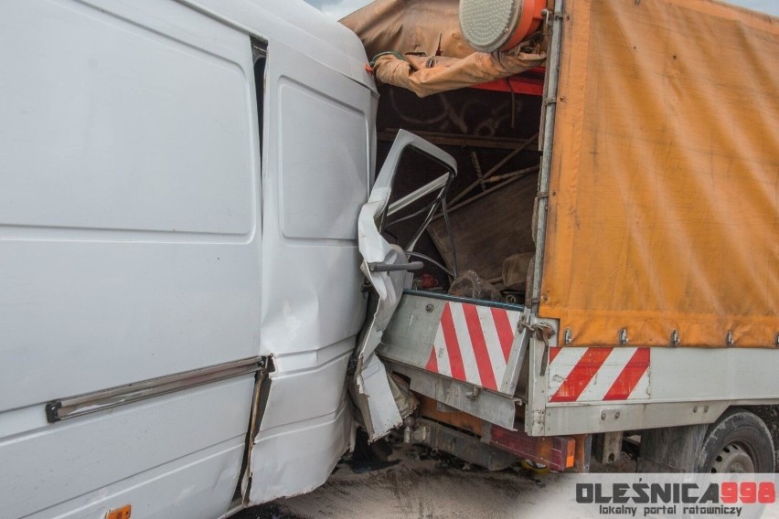 Wypadek na S8 między Oleśnicą i Wrocławiem