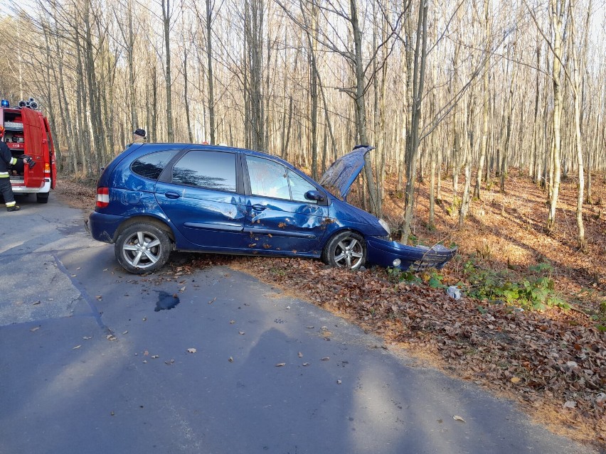 Prokowo. Renault uderzyło w drzewo - poszkodowana kierująca