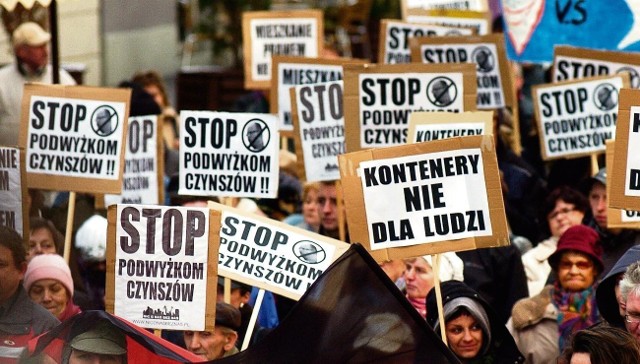 Mieszkańcom  nie podoba się pomysł podwyżki czynszów, czego dali już nie raz dowód manifestując w Gdańsku