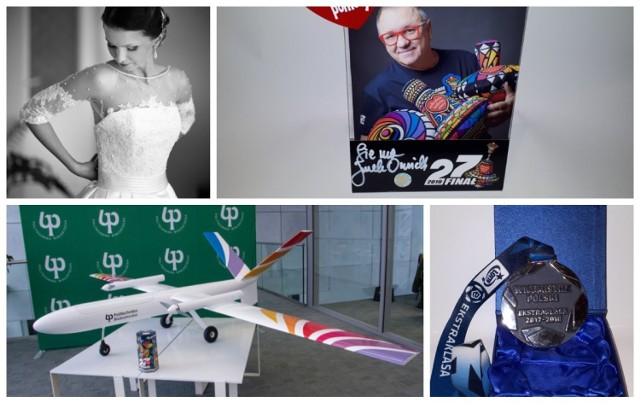 Samolot bezzałogowy, suknia ślubna, medal za wicemistrzostwo Jagiellonii. To tylko kilka przedmiotów wystawionych na aukcje przez białostocki sztab WOŚP.
