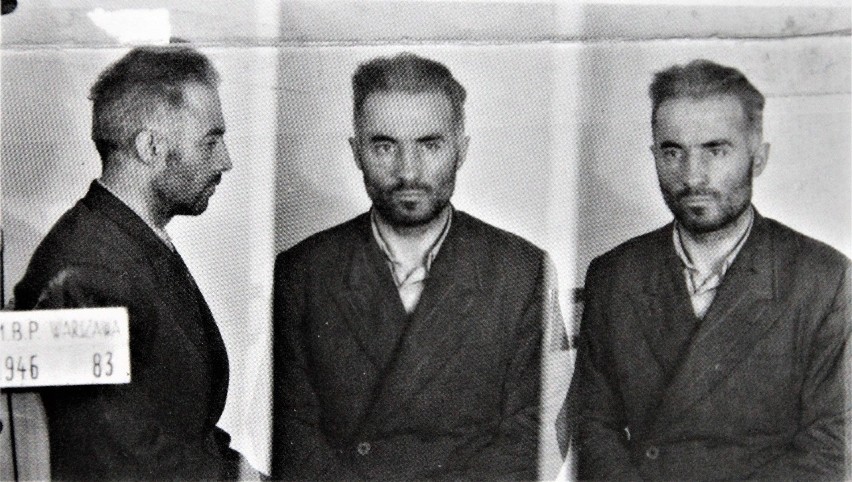 1946 r. Fotografia więzienna Mariana Gołębiewskiego