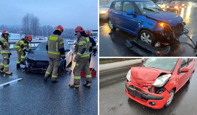 Wszystkie wypadki i kolizje wydarzyły się w ciągu jednego dnia. Jak widać, warto zwolnić i jechać spokojniej.