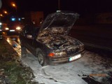 Krotoszyn - Pożar samochodu osobowego. Nocna akcja strażaków. ZDJĘCIA