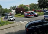 Groźny wypadek na przejściu dla pieszych w centrum Słubic. Lądował śmigłowiec Lotniczego Pogotowia Ratunkowego 