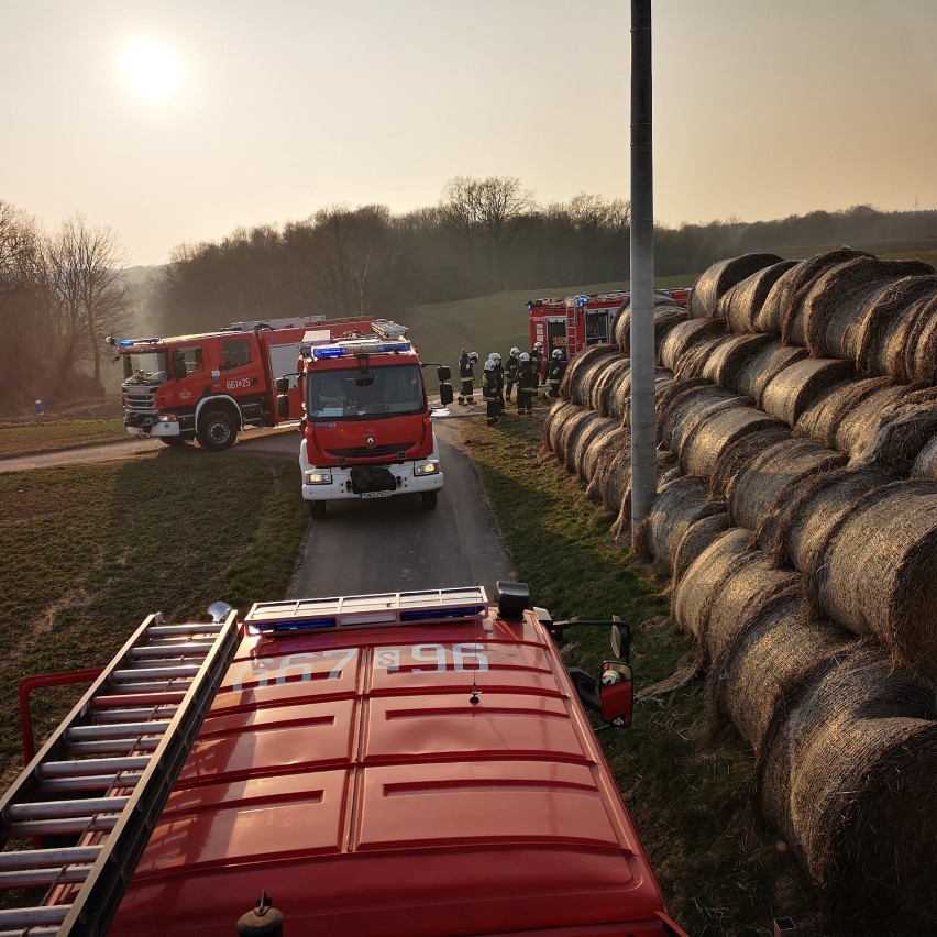 Pożar gasiło siedem jednostek straży pożarnej, w tym OSP...