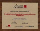 PGK w Radomsku z tytułem &quot;Gazeli Biznesu 2011&quot;