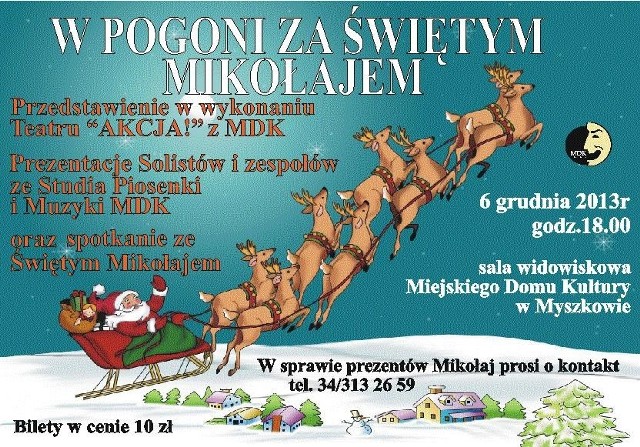Mikołajki w MDK Myszków 2013.